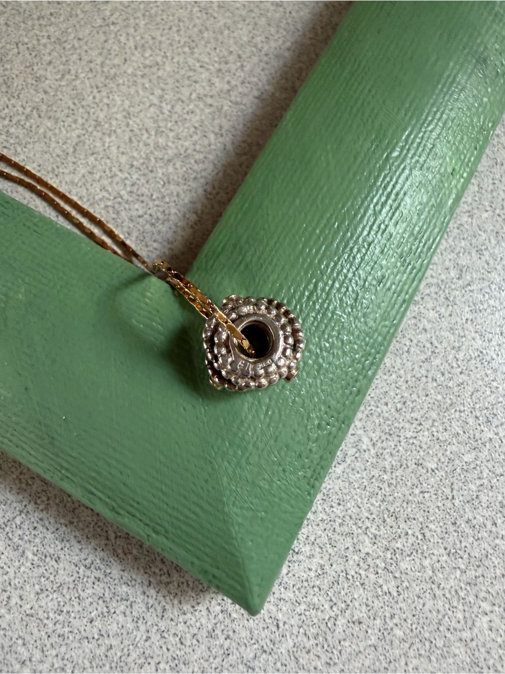 Pandora 14k 🛍️ Gold & 925 S/S “Entanglemed Beauty” charm w/ diamonds 💎 790277D - Picture 5 of 7